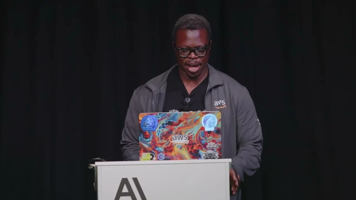 Banjo presenting Building AI agents with Claude at Code with Claude