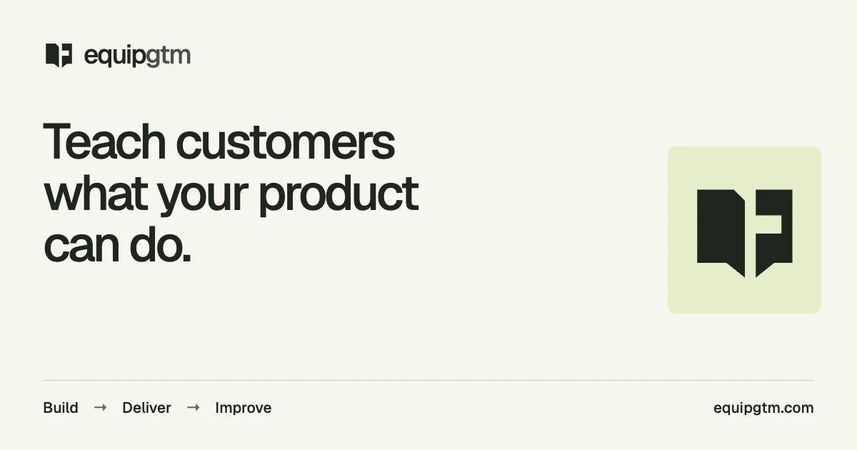 EquipGTM: Teach customers what your product can do