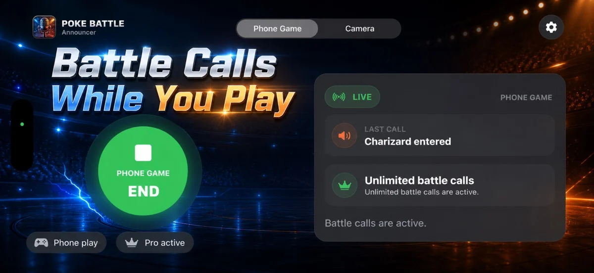 Poke Battle Announcer screenshot: Battle Calls While You Play